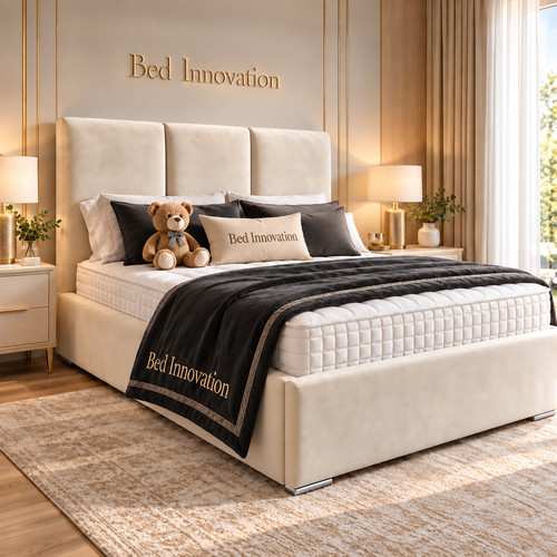 Plush velvet ottoman gas - ottoman, lift