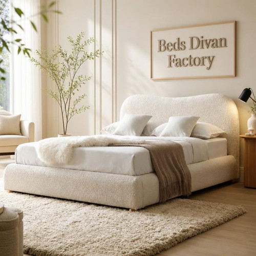 Boucle teddy bed frame - teddy,