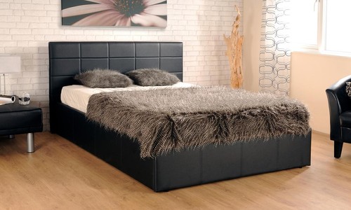 Black faux leather - black,