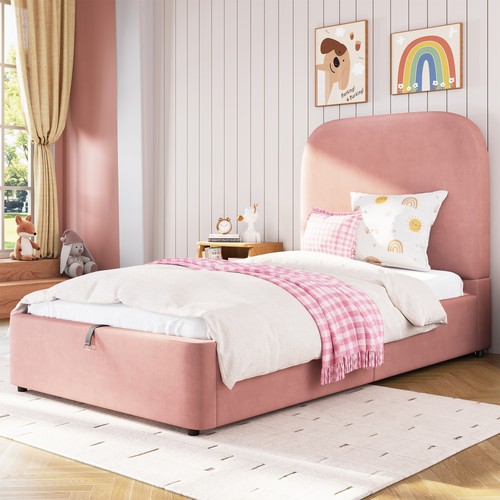 Upholstered bed single - bed,