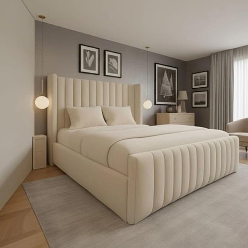 New winged panel bed - new, frame
