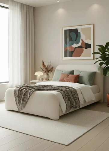 Plush velvet ottoman bed - velvet, frame