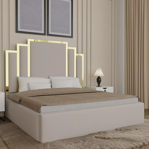 Luxury gold stripe bed - stripe,