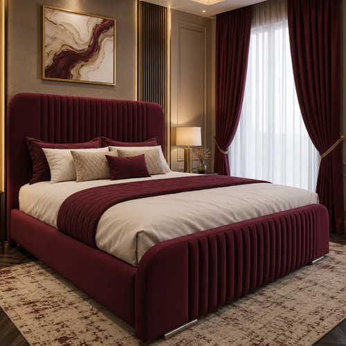 Ottoman bed frame - bed, velvet