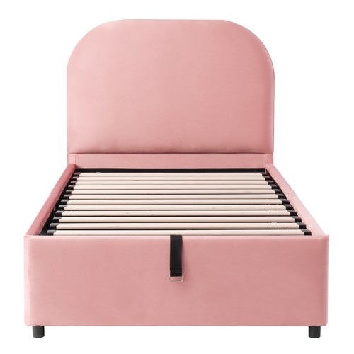 Upholstered bed single - upholstered, ottoman
