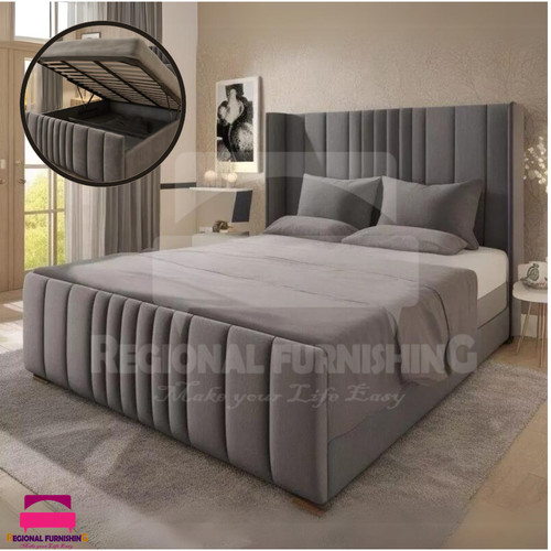 Ottoman winged bed plush - bed,