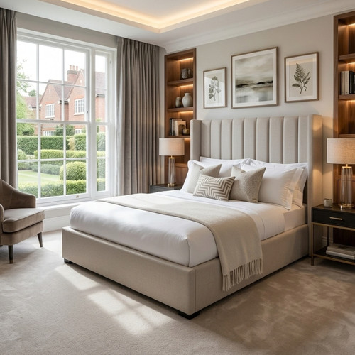 Luxury winged panel bed - luxury,