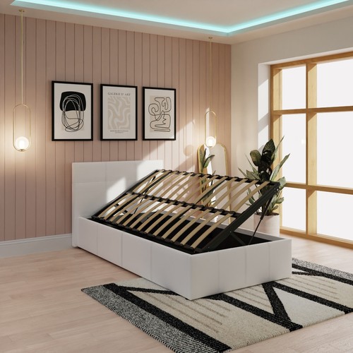 Side lift 3ft ottoman bed - lift, up