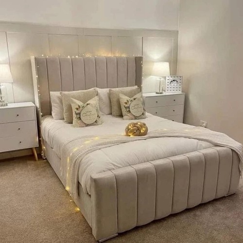 Winged panel bed frame - bed,