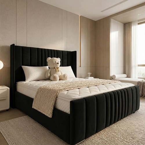 Ottoman bed winged plush - bed,