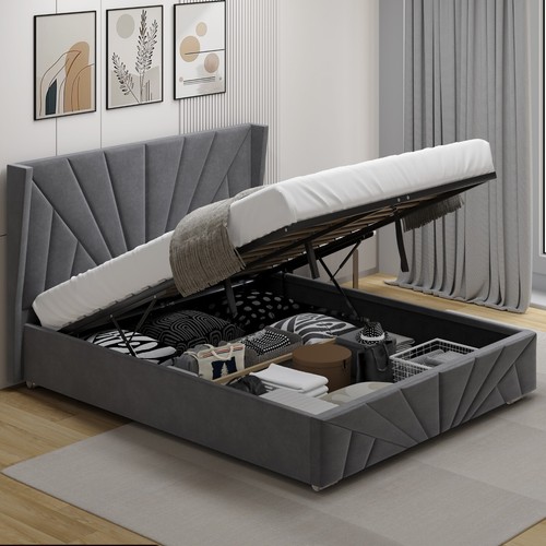 Sunrise velvet ottoman storage - velvet,