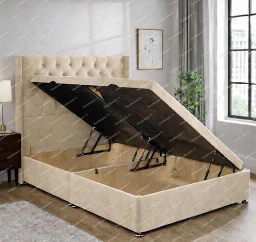 Plush velvet ottoman divan - divan, bed