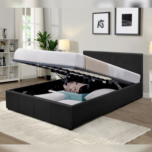 Storage ottoman bed faux - storage,