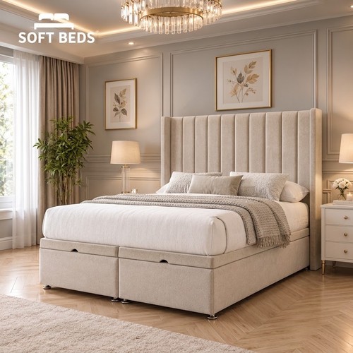 Ottoman divan winged bed - ottoman, frame