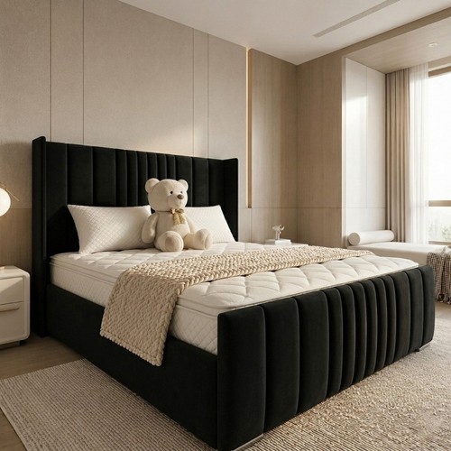 Cloud teddy boucle fabric bed - teddy,