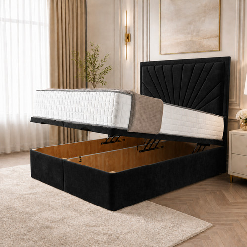 Ottoman divan bed plush velvet - ottoman,